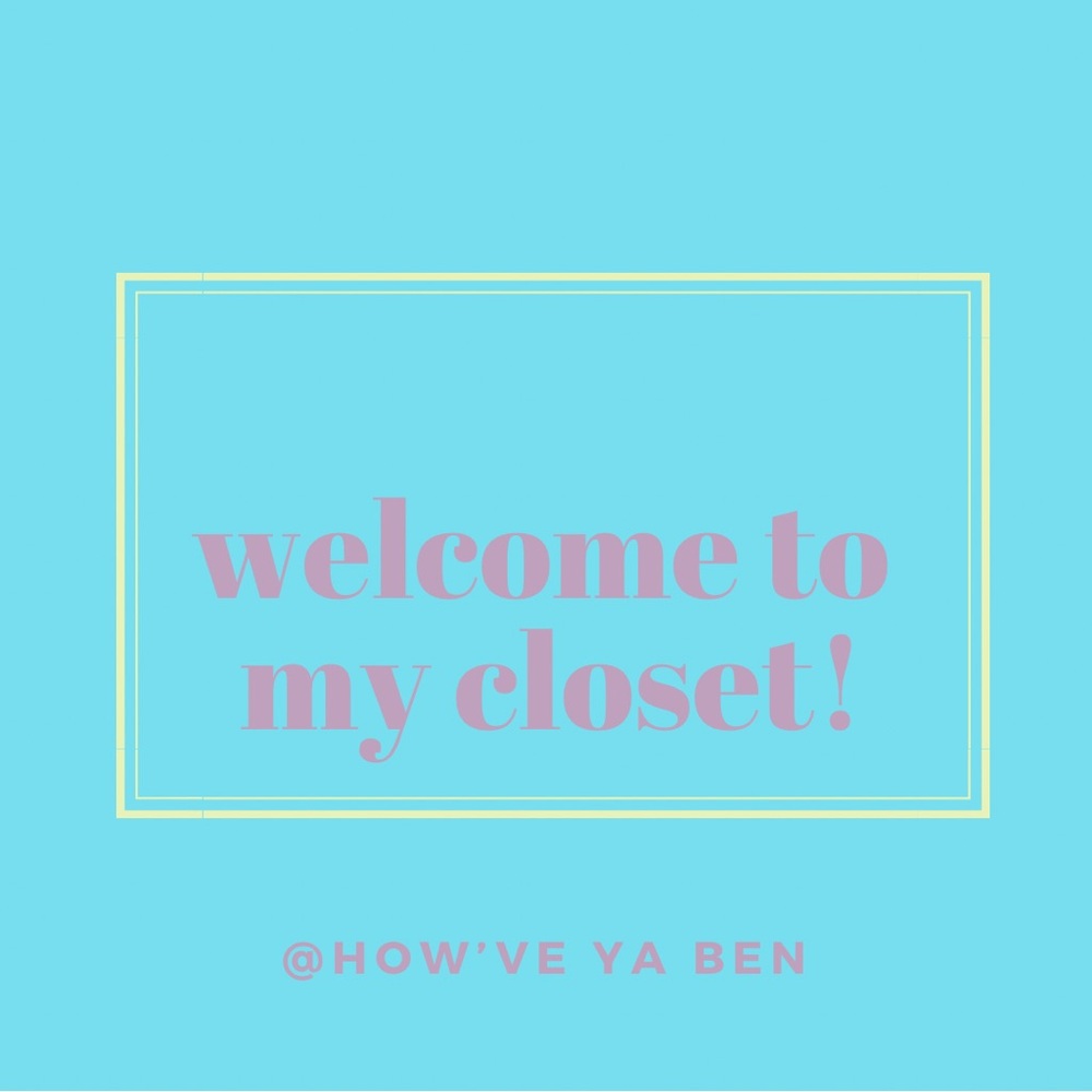 Welcome to my closet!